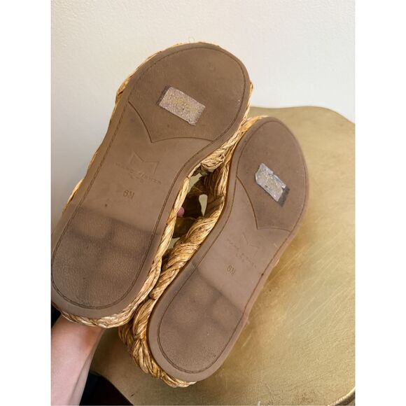 Marc Fisher Genie Espadrille Platform Sandal 6M Raffia Summer Strappy Feminine - Picture 11 of 12